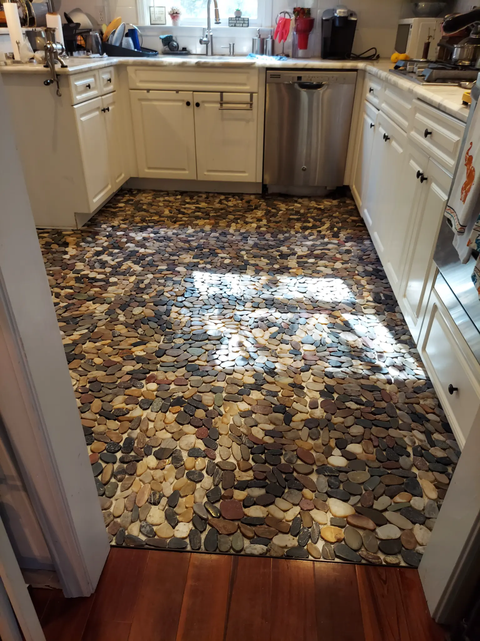 River Rock Kitchen Floor
