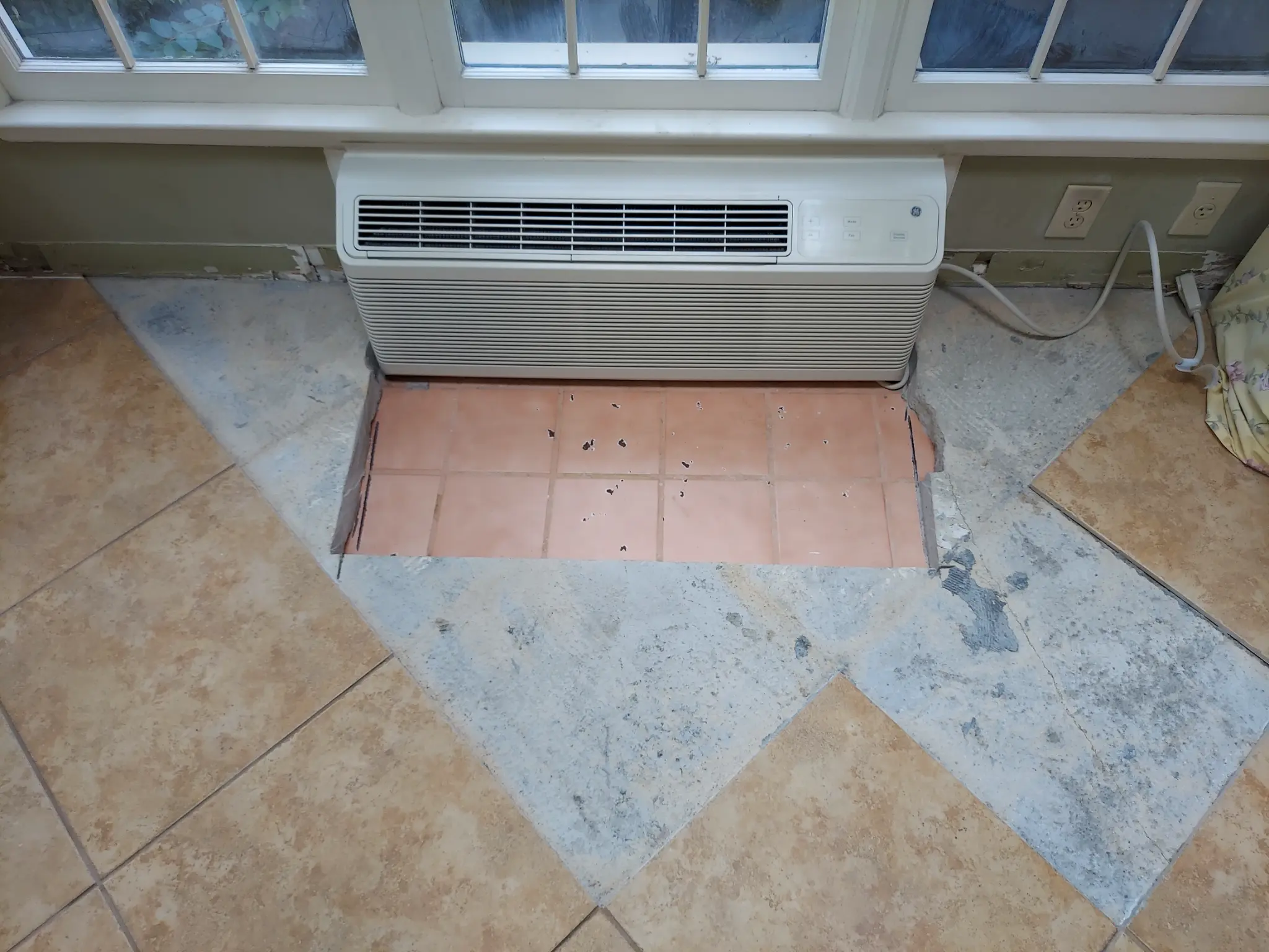 Custom Tile Access Panel — Before
